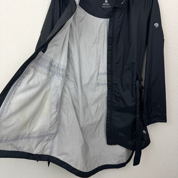 Mountain Hardware Womens Full Zip Nylon Jacket Size M Hooded Lightweight Belted - Picture 9 of 15